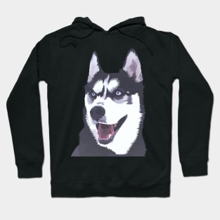 Siberian Husky Low Poly Digital Art Hoodie